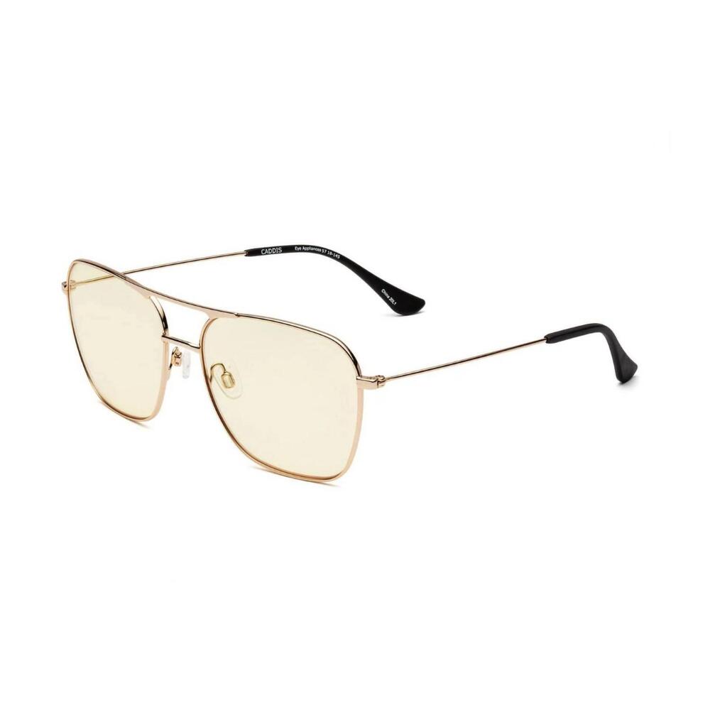 NEW CADDIS hooper blue block lens reader glasses - 2.5 in gold